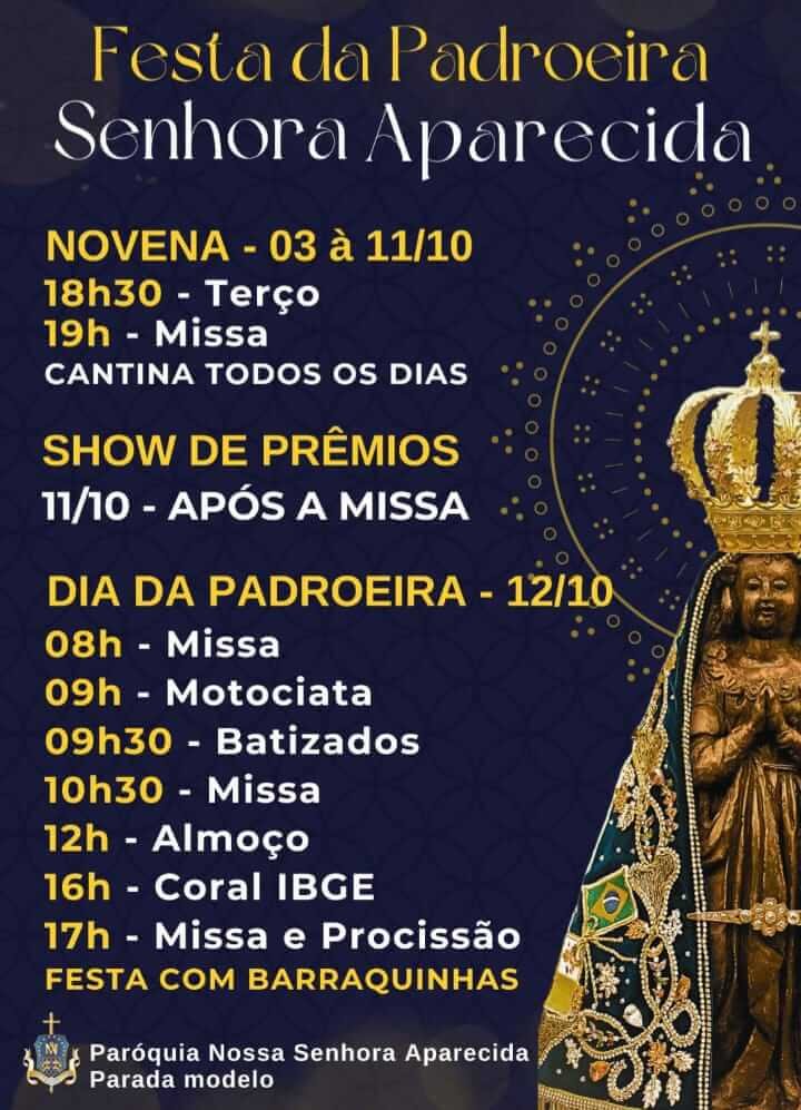 Conheça um grande evento em Guapimirim no qual será um grande encontro em prol da Nossa Senhora Aparecida.