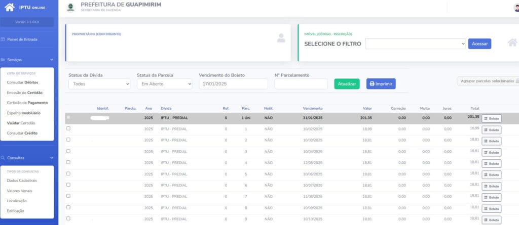 Aprenda como consultar e pagar o IPTU Guapimirim